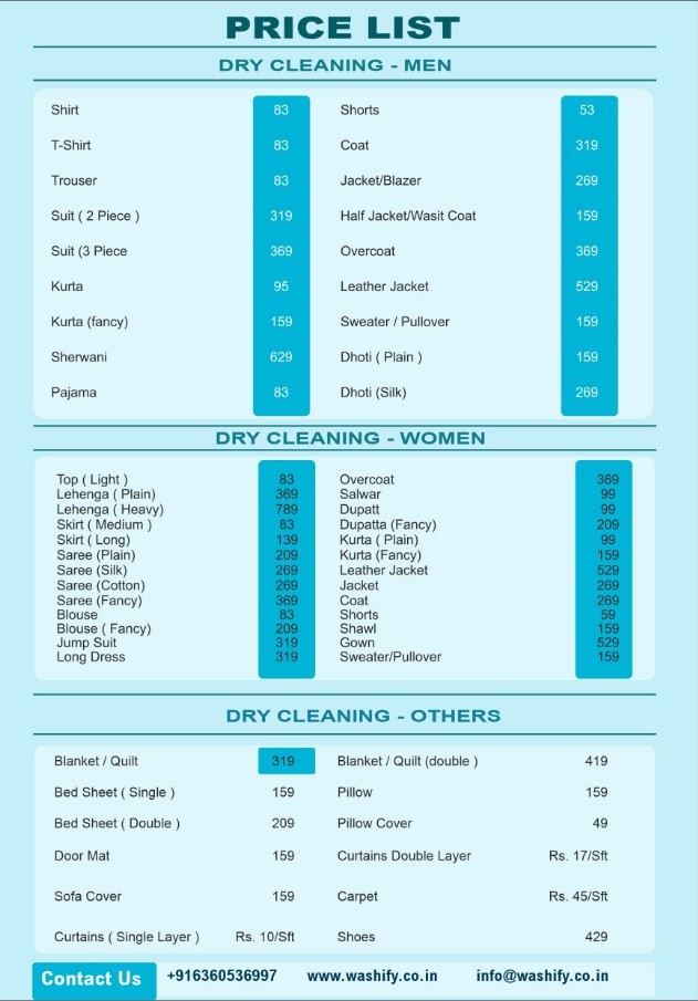 Services Washify Laundry and Dry Clean